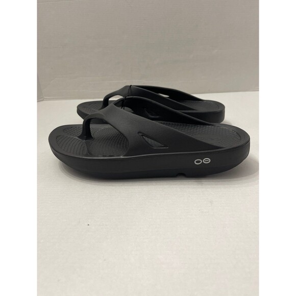 OOFOS Unisex OOriginal Sport Thong Sandal Size M6/W8 Black New - Picture 1 of 10